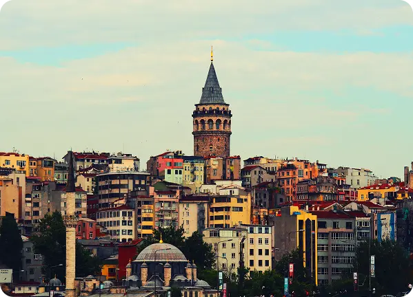 Istanbul airplane ticket illustration